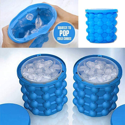 Ice Genie – Space-Saving Silicone Ice Cube Maker (Holds 120 Ice Cubes)