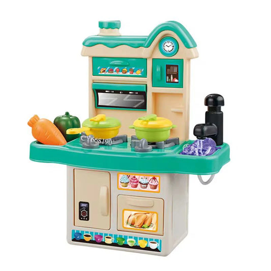 My Little Kitchen Happy Cook – 45 Pcs Pretend Play Kitchen Set for Kids