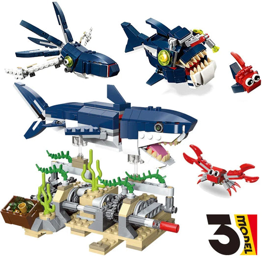 Undersea Creature 3-in-1 Building Set | 388+ Pcs | Ages 6+ - 31009
