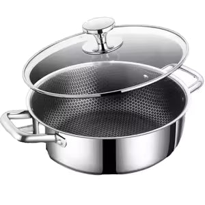 Triply Honeycomb Shallow Cooking Pot – Lagan (28cm, 30cm, 32cm)