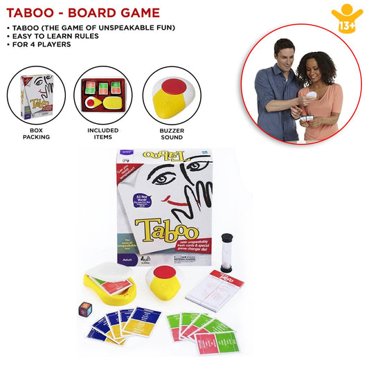 Taboo Board Game - The Game of Unspeakable Fun for 4+ Players (Ages 13+)