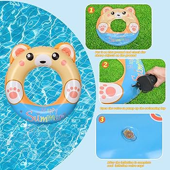 Kids Inflatable Swimming Ring - Animal Donut Float
