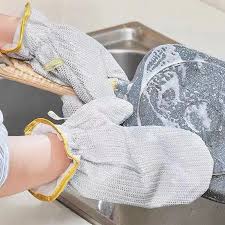 Steel Wire Dishwashing Gloves – Reusable Scrubbing Gloves for Kitchen Cleaning