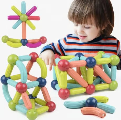 Magnetic Building Blocks Set - Educational STEM Construction Toy for Kids