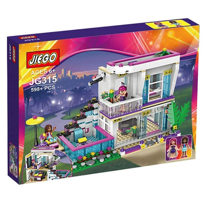 JIEGO Pop Star Livi's House Building Blocks Set for Girls – 598+ Pcs | Ages 6+ - JG315