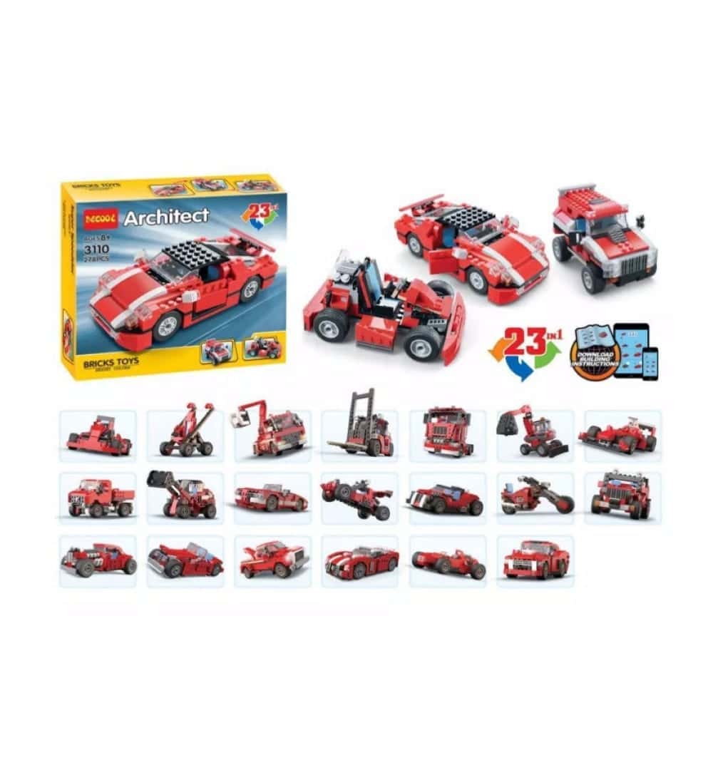 23 in 1 Super Speedster Bricks Toys – Construction Building Blocks Set (278 Pcs) - 3110