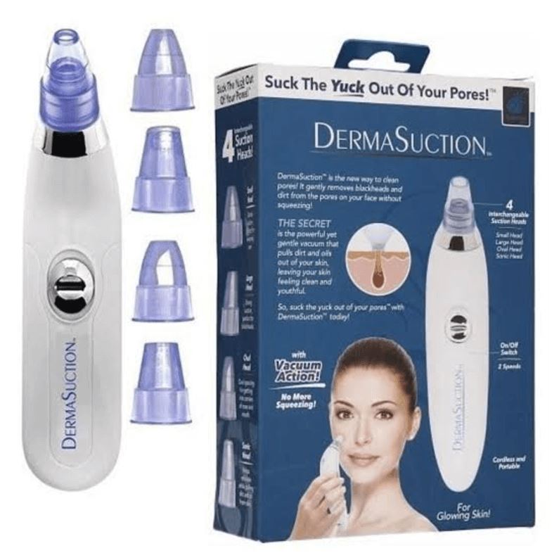 Multifunctional Derma Suction Device - Blackhead Remover & Pore Cleaner with 5 Suction Heads
