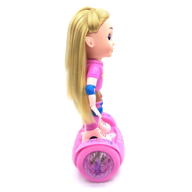 Fashion Doll on Hoverboard with Flashing Lights and Music