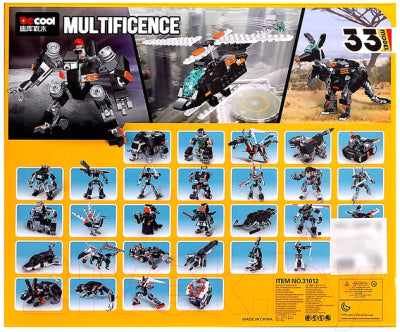 QOOL Multificence 33-in-1 Building Block Set | 256+ Pcs | Ages 6+ | Model 31012