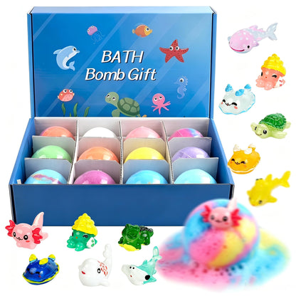 Kids Bath Bombs with Surprise Toys Inside – 12 Pack Gift Set