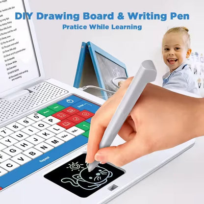 60-in-1 Kids Educational Learning Laptop Toy – White | ABC, Math, Music & Drawing | Ages 3+