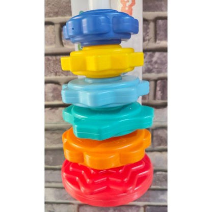 Duck Stacking Puzzle Toy for Toddlers – 6-Piece Spin & Stack Rainbow Ring Tower