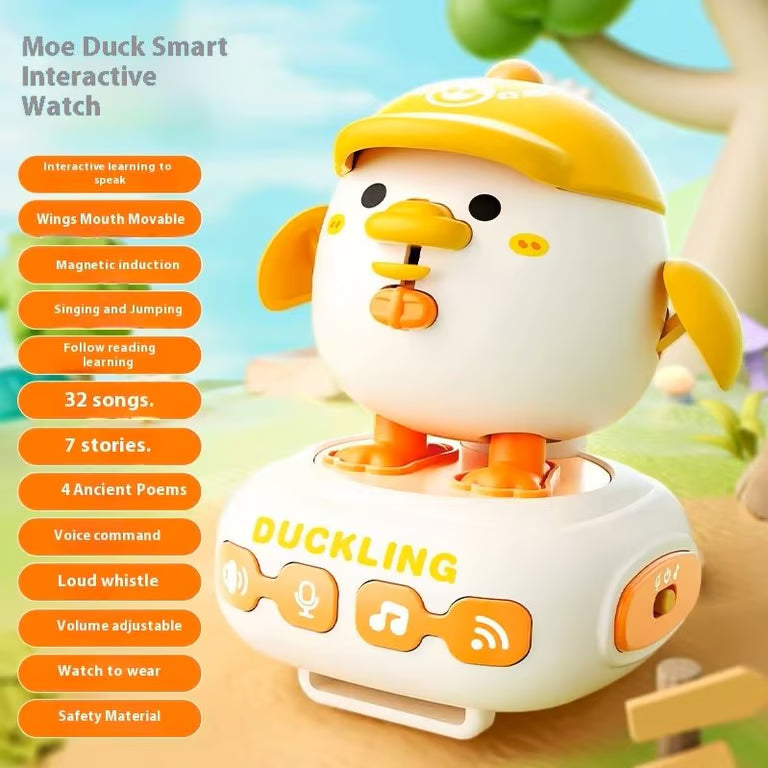 Cute Duck Interactive Smart Watch for Kids - Educational Learning Toy with Songs & Stories