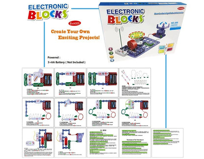 Electronic Blocks Hand Crank Generator Kit – 34 Pieces, 31 Experiments