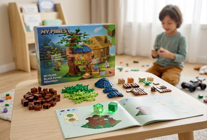 My World Tree House Building Set – 587+ Pieces | Light-Up Minecraft-Style Toy - 44123