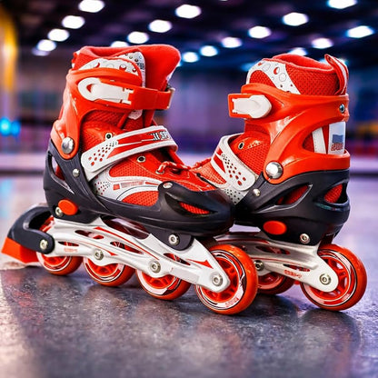Adjustable Inline Roller Skates for Kids & Teenagers
