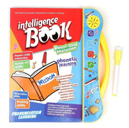 انٹرایکٹو انٹیلی جنس کتاب - صوتی پینل اور مارکر کے ساتھ صوتی علمی مطالعہ کتاب 3+ بچوں کے لیے