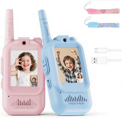 Kids Video Walkie Talkie – Rechargeable | 480P Camera | 300M Range