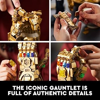LEGO Marvel Infinity Gauntlet Building Set (76191) – 590 Pieces | Collectible Display Model