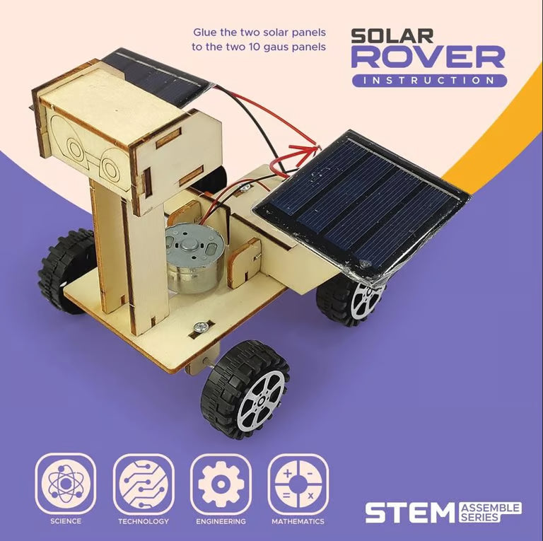 Solar Rover STEM Kit - DIY Science Engineering Toy for Kids Ages 6+