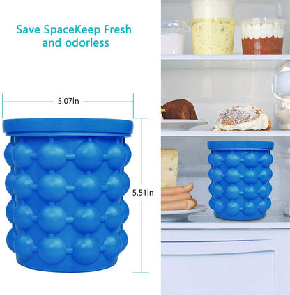Ice Genie – Space-Saving Silicone Ice Cube Maker (Holds 120 Ice Cubes)