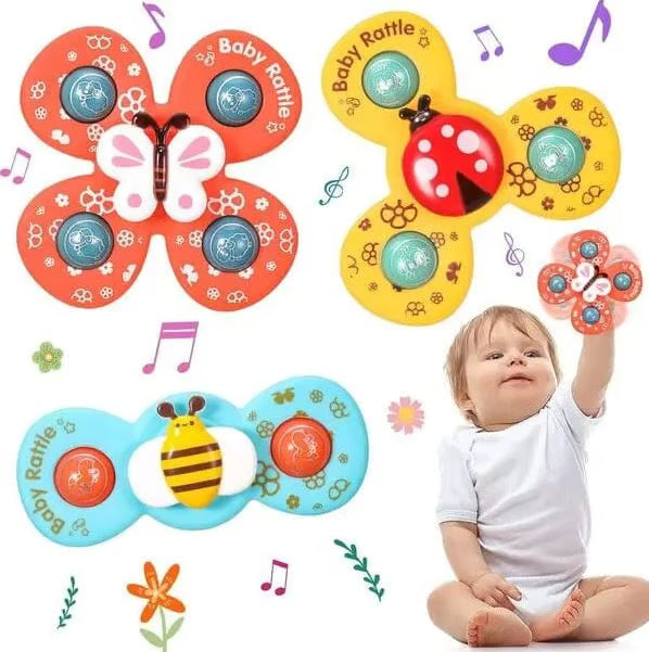 Baby Spinning Toy - Colorful Suction Cup Spinner for Infants & Toddlers