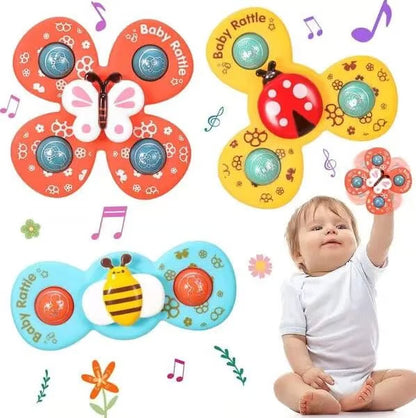 Baby Spinning Toy - Colorful Suction Cup Spinner for Infants & Toddlers