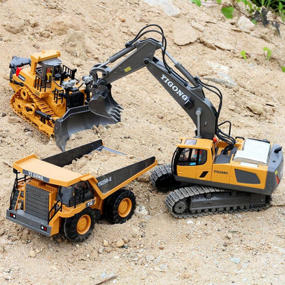 Remote Control Excavator Toy with Tracked Construction Design
