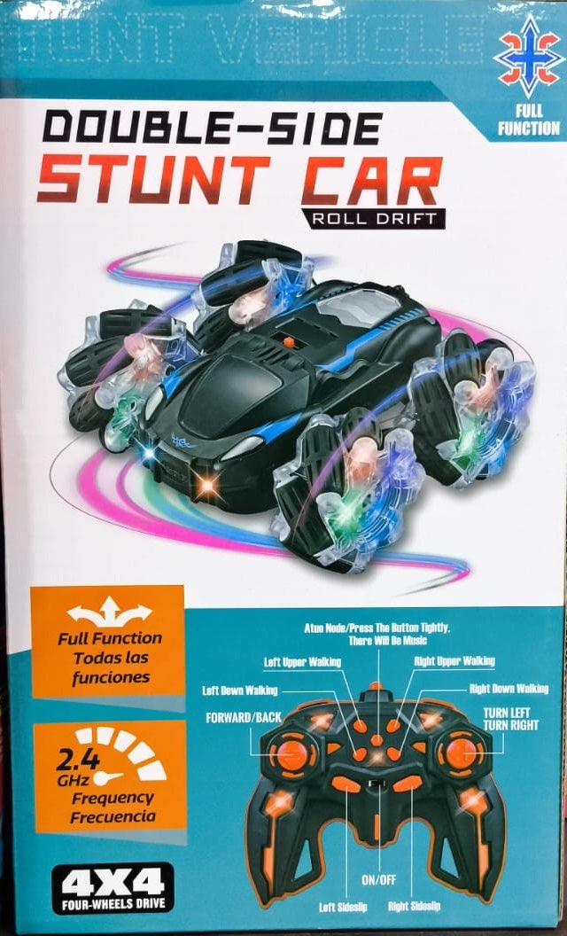 Double-Side RC Stunt Car – Roll Drift 4x4 LED Wheels | 2.4GHz Full Function
