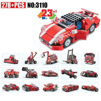 23 in 1 Super Speedster Bricks Toys – Construction Building Blocks Set (278 Pcs) - 3110
