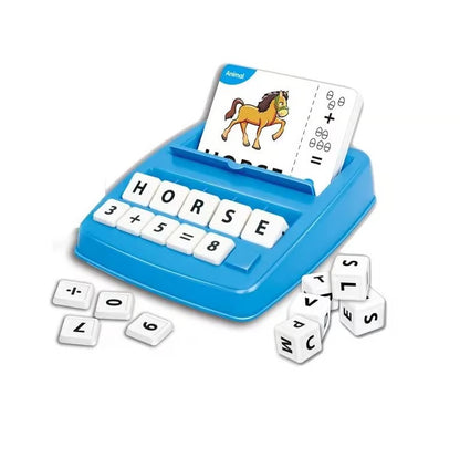 Word & Maths Learning Educational Toy - 32 Flash Cards Spelling & Math Game for Kids 4+