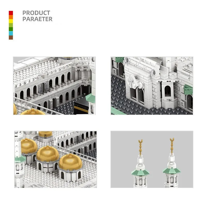 WANGE Great Mosque of Mecca (Masjid al-Haram) Architecture Building Blocks Set - 2291 Pieces - 6220