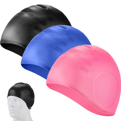 Unisex Silicone Swimming Cap - One Size Fits All Adults & Teens