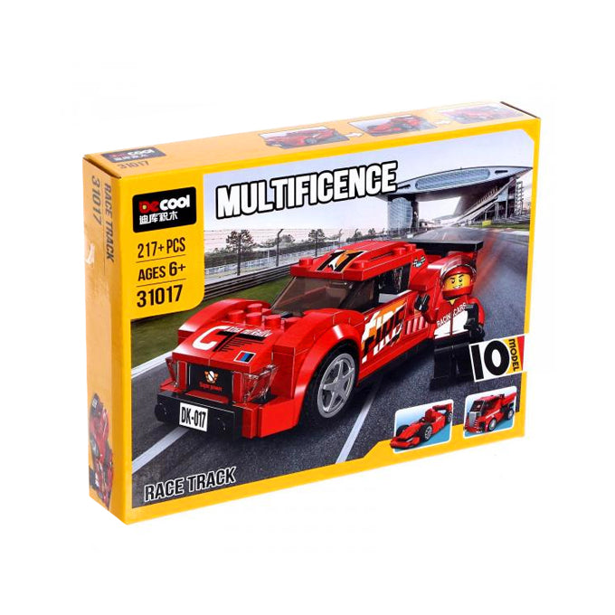 10-in-1 Multifigence Race Car Building Block Set - 217 Pieces STEM Construction Toy