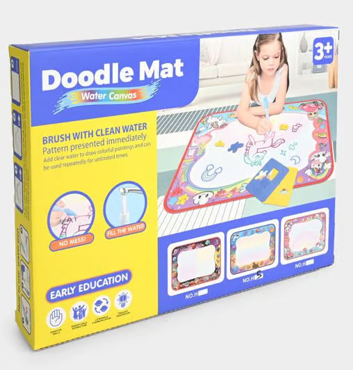 Doodle Mat Water Canvas - 3+ سال کے بچوں کے لیے دوبارہ قابل استعمال ڈرائنگ چٹائی