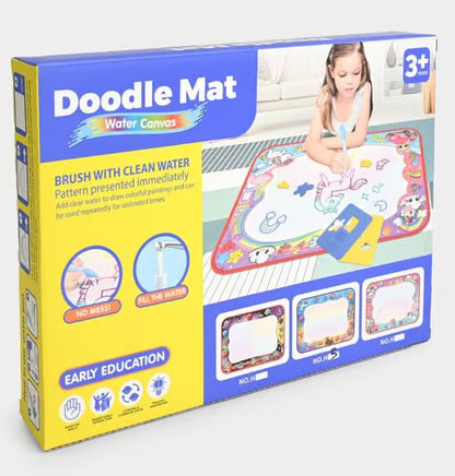 Doodle Mat Water Canvas - 3+ سال کے بچوں کے لیے دوبارہ قابل استعمال ڈرائنگ چٹائی