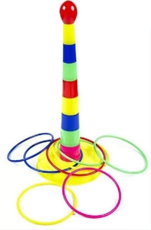 Ring Toss Game Set - Colorful Stacking Tower Toy for Kids