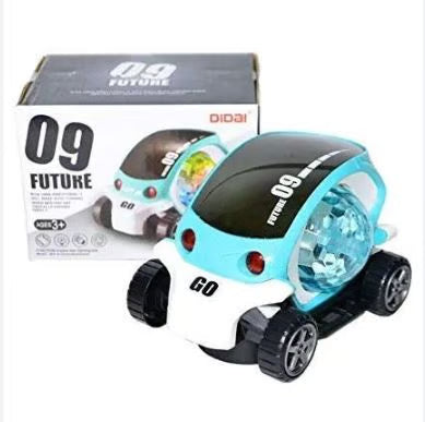 Musical Light-Up Toy Car - 360° Rotating Stunt Car with LED Disco Lights & Sound Effects