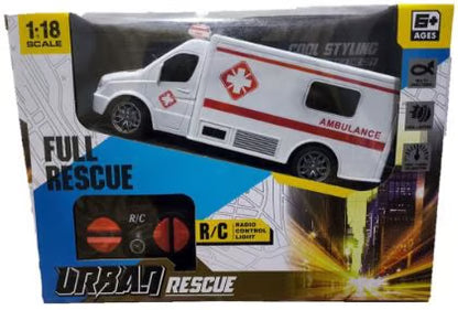 RC ایمبولینس کھلونا - ریموٹ کنٹرول ایمرجنسی وہیکل 1:18 اسکیل