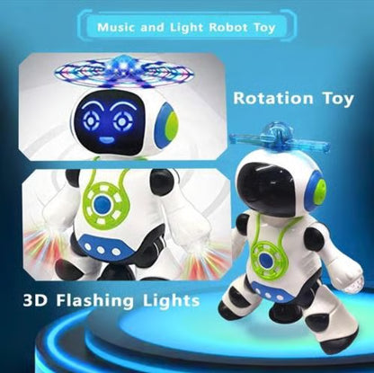 Dancing Robot Toy with Music & 3D Lights - Interactive Electronic Toy for Kids