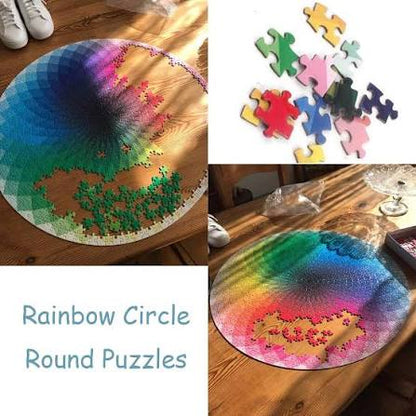 1000 Pcs Round Jigsaw Puzzle – Rainbow Circle | Fun Family Activity