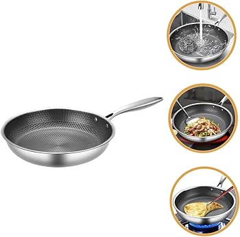 Triply Honeycomb Design Frying Pan – 3-Layer Non-Stick Stainless Steel