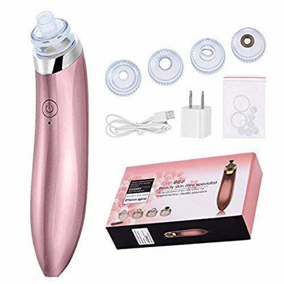 Multifunctional Derma Suction Device - Blackhead Remover & Pore Cleaner with 5 Suction Heads