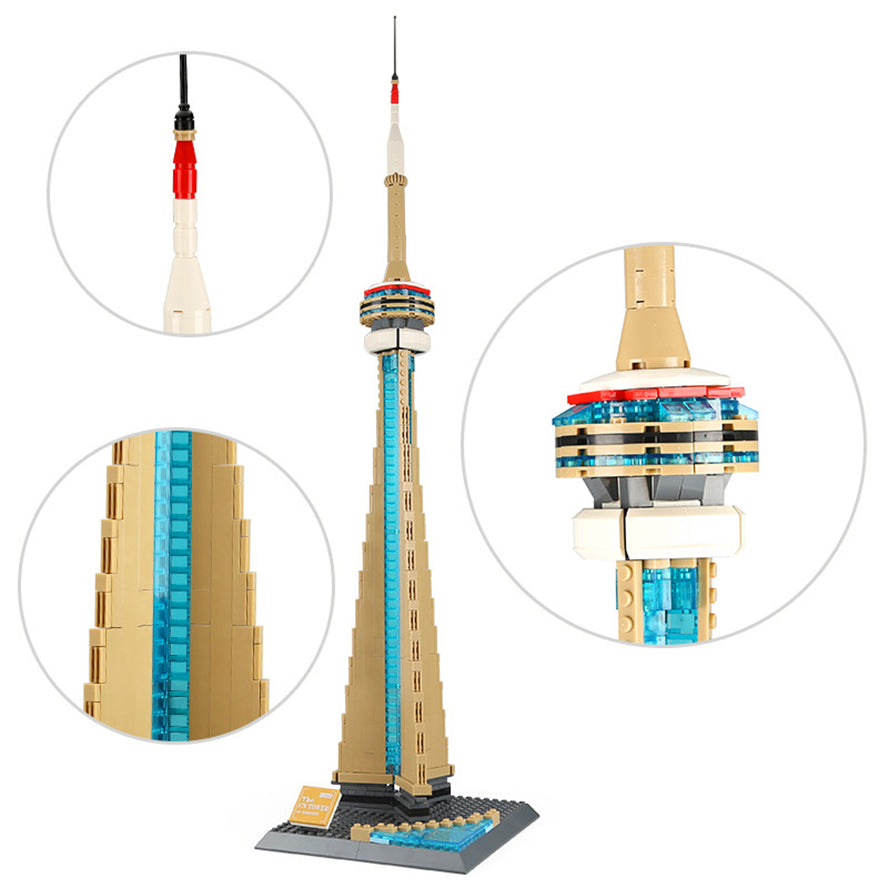 CN Tower Building Blocks Set – 424 Pcs | Toronto Architecture Model Kit