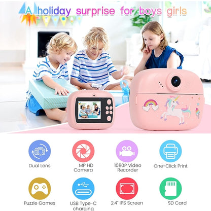 Kids Instant Print Digital Camera – DIY Photo Camera for Children