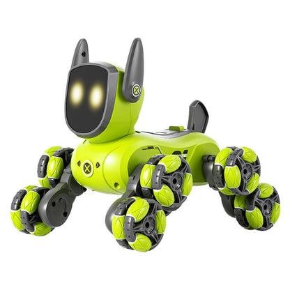 8 Wheeled Multi Functional RC Robot Dog - Stunt Mechanical Pet with 360° Rotation & Voice Control