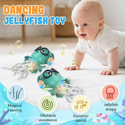 Universal Dancing Jellyfish Toy – Electric Music & Light-Up Crawling Toy
