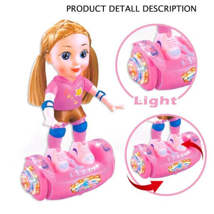 Fashion Doll on Hoverboard with Flashing Lights and Music