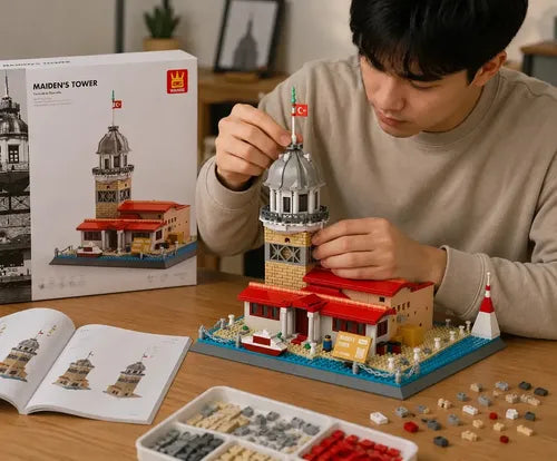 WANGE Maiden’s Tower Istanbul Architecture Building Set 910 Pieces - 5229