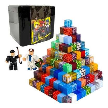 Roblox Magnetic Building Blocks Set – 72 Blocks + 2 Minifigures